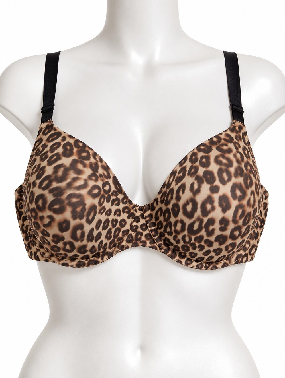 Knix Leopard Print Underwire Bra Tan Black 38D Animal Print Y2K Casual Everyday